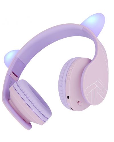 Dječje slušalice PowerLocus - P2, Ears, bežične, ružičasto/ljubičaste - 2