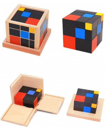Dječja igračka Smart Baby - Montessori trinomska kocka - 1
