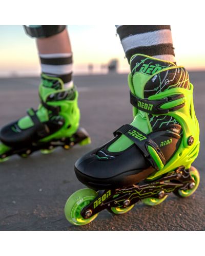 Dječje koturaljke 2 u 1 Yvolution - Neon Combo Skates, veličina 30-33, zelene - 4