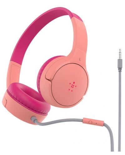 Dječje slušalice s mikrofonom Belkin - SoundForm Mini, ružičaste - 1