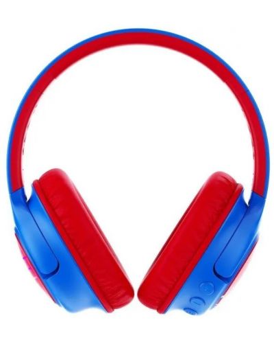 Dječje slušalice s mikrofonom PowerLocus - Bobo, bežične, plavo/crvene - 2