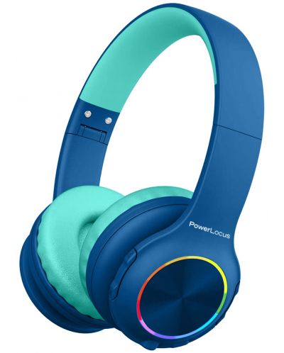 Dječje slušalice PowerLocus - PLED, bežične, plave - 1