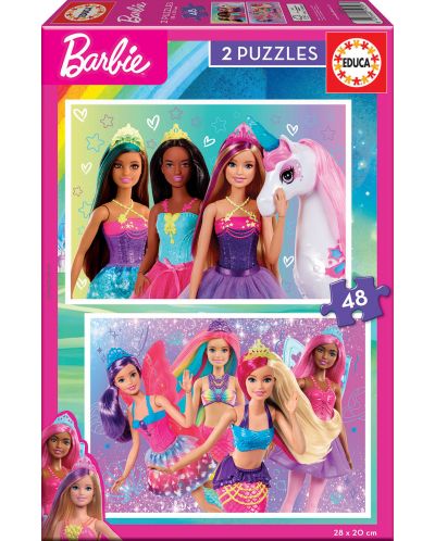 Dječja slagalica Educa od 2 x 48 dijelova - Barbie - 1