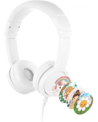 Dječje slušalice s mikrofonom BuddyPhones - Explore+, bijele - 1