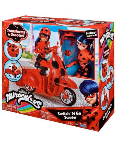 Dječja igračka Playmates Miraculous - Skuter koji se transformira s Bubamarom - 2