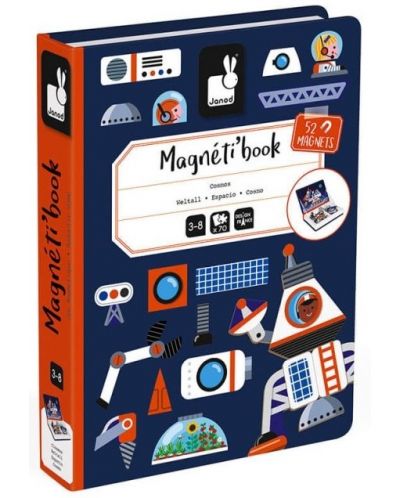 Dječja magnetska knjiga Janod - Svemir, 50 dijelova - 1