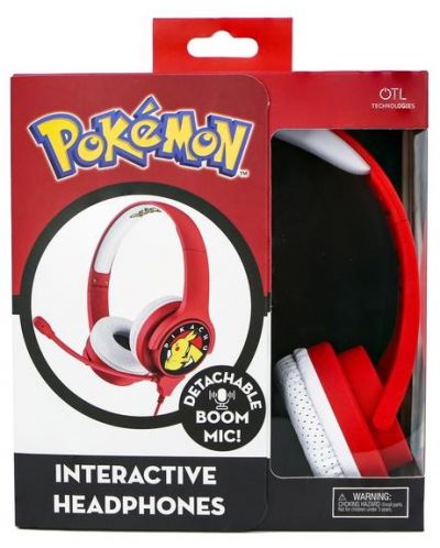 Dječje slušalice OTL Technologies - Pokemon Interactive, crvene - 6