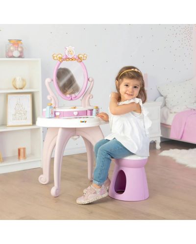 Dječji toaletni stol 2 u 1 Smoby Disney Princess - Frizerski salon - 4