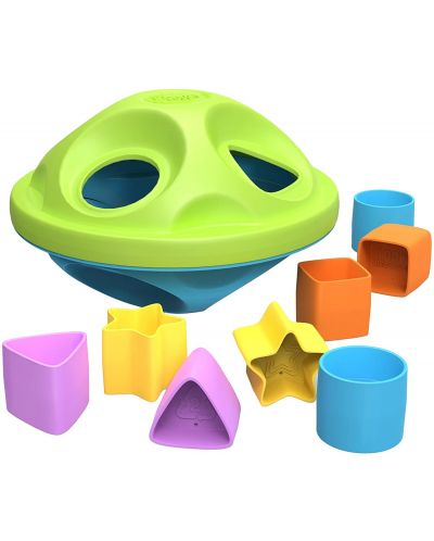 Dječja igračka Green Toys – Sorter, s 8 kolupa - 1