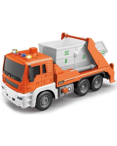 Dječji kamion Raya Toys - Truck Car, Kamion za smeće sa zvukovima i svjetlima, 1:16 - 1
