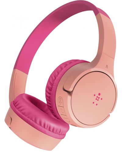Dječje slušalice s mikrofonom Belkin - SoundForm Mini, bežične, ružičaste - 1
