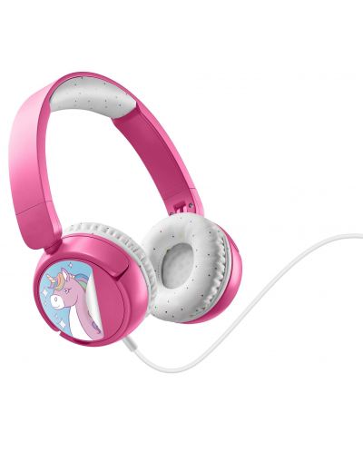 Dječje slušalice Cellularline - Play Patch 3.5 mm, ružičasto/bijele - 1