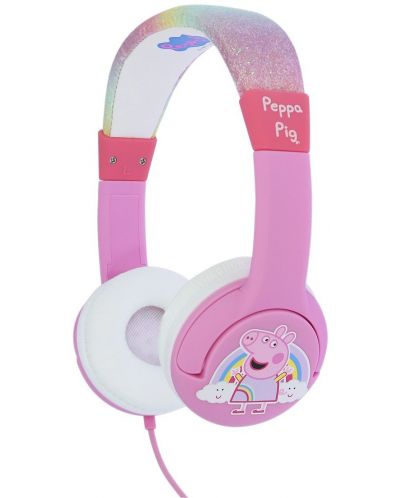 Dječje slušalice OTL Technologies - Peppa Pig Rainbow, ružičaste - 1
