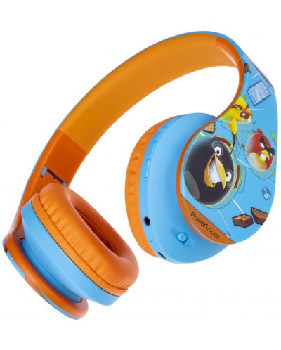 Dječje slušalice PowerLocus - P2 Kids Angry Birds, bežične, plavo/narančaste - 3