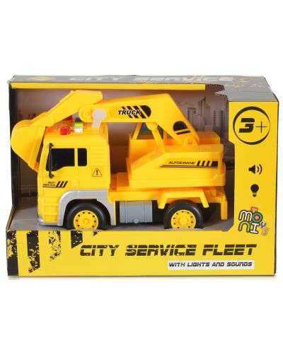 Dječja igračka Moni Toys - Kamion s lopatama, zvuk i svjetla, 1:20 - 1
