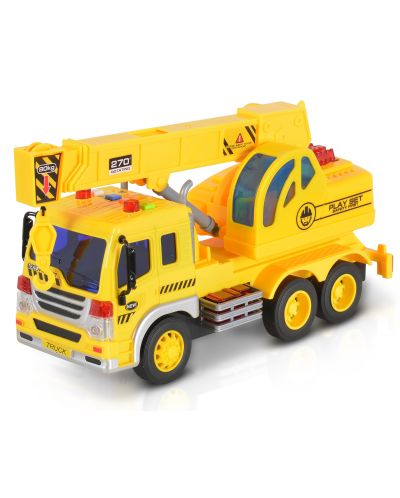 Dječja igračka Moni Toys - Kamion s kabinom i dizalicom, 1:16 - 3