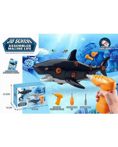 Dječja igračka Raya Toys - Montažni morski pas, s odvijačima - 2
