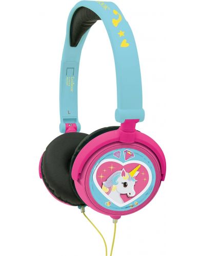 Dječje slušalice Lexibook - Unicorn HP017UNI, plave/ružičaste - 1