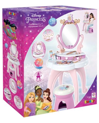 Dječji toaletni stol 2 u 1 Smoby Disney Princess - Frizerski salon - 8