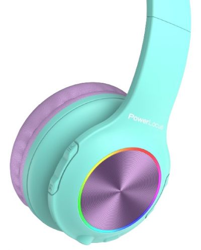 Dječje slušalice PowerLocus - PLED, bežične, plavo/ljubičaste - 2