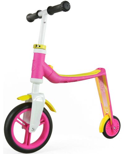Dječji romobil i bicikl za ravnotežu Scoot & Ride - 2 u 1, ružičasti i žuti - 1