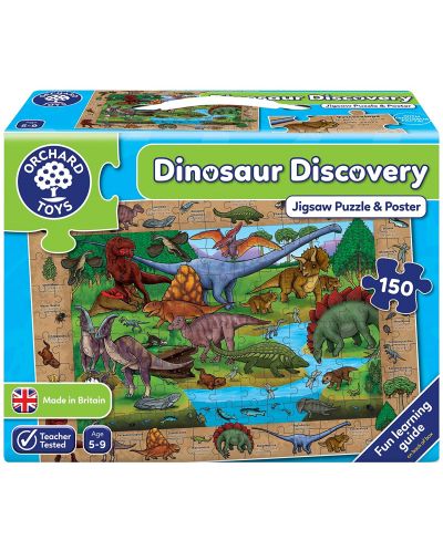Dječja slagalica Orchard Toys – Dinosaursko otkriće, 150 dijelova - 1