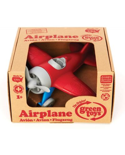 Dječja igračka Green Toys – Avion, crveni - 3
