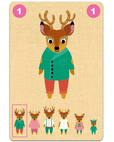 Dječja igra s kartama Djeco - Obitelji, životinje - 2