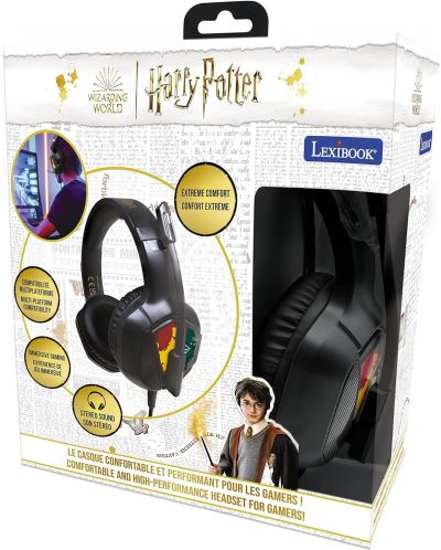 Dječje slušalice s mikrofonom Lexibook - Harry Potter HPG10HP, црне - 4