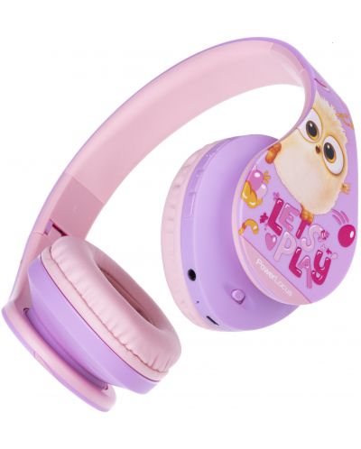 Dječje slušalice PowerLocus - P2 Kids Angry Birds, bežične, roza/ljubičaste - 3