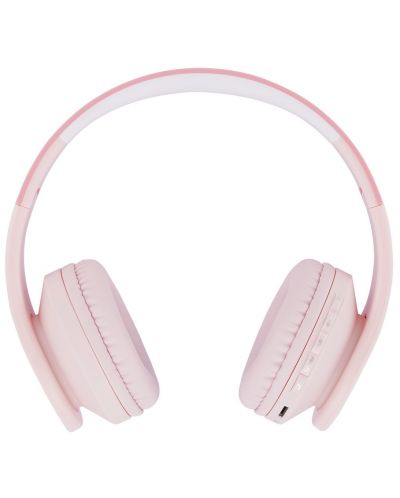 Dječje slušalice s mikrofonom PowerLocus - P1, bežične, ružičaste - 3