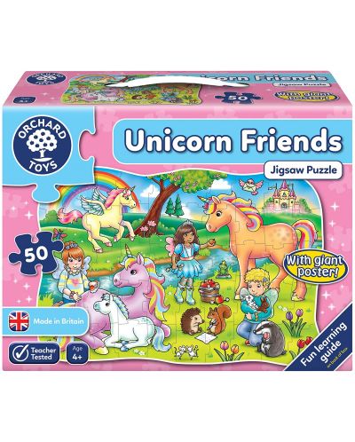Dječja slagalica Orchard Toys – Prijatelji jednorozi, 50 dijelova - 1