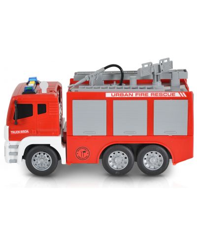 Dječja igračka Moni Toys - Vatrogasno vozilo s pumpom i ljestvama, 1:12 - 2