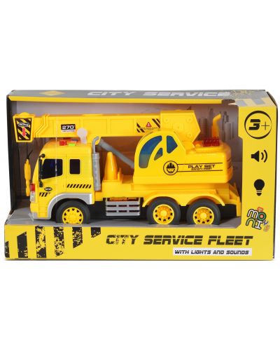 Dječja igračka Moni Toys - Kamion s kabinom i dizalicom, 1:16 - 1