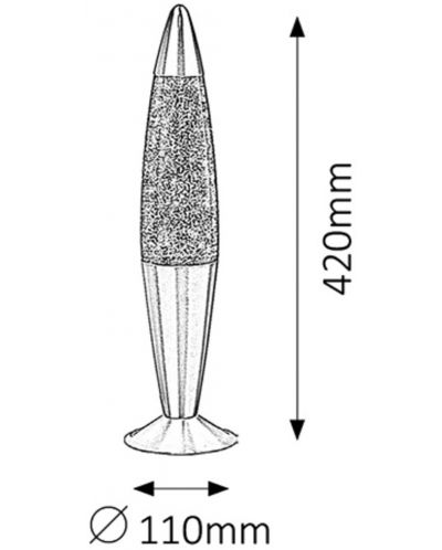 Ukrasna svjetiljka Rabalux - Glitter, 25 W, 42 x 11 cm, ljubičasta - 3