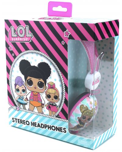 Dječje slušalice OTL Technologies - L.O.L. Glitter Glam, ružičaste - 2