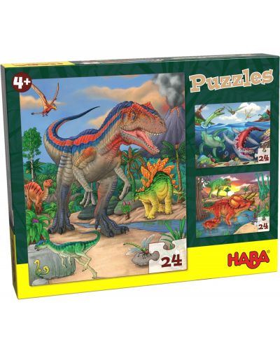 Dječja slagalica 3 u 1 Haba – Dinosaurusi - 1