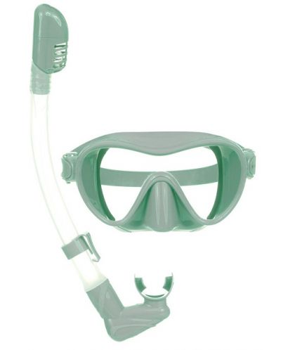 Dječja maska ​​za ronjenje s disalicom Zizito, zelena - 1