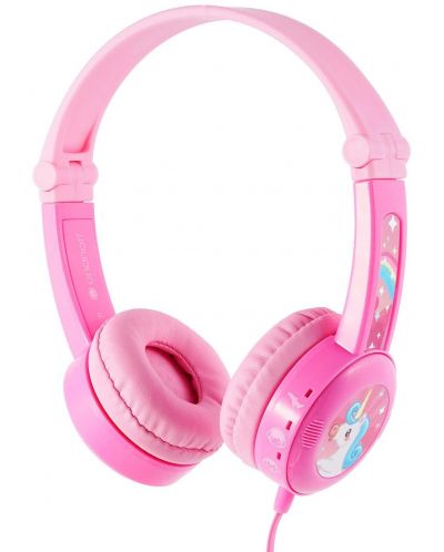 Dječje slušalice BuddyPhones - Travel, ružičaste - 1