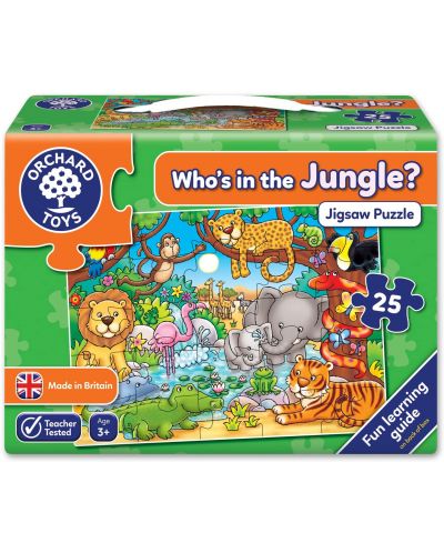 Dječja slagalica Orchard Toys – Tko živi u džungli, 25 dijelova - 1