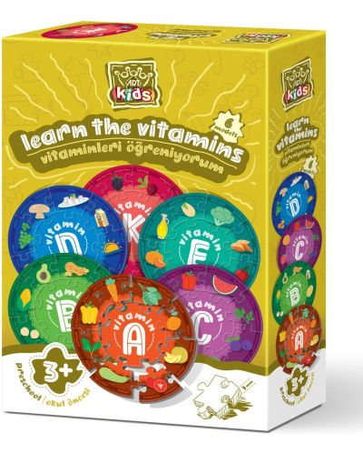 Dječja slagalica igra Art Puzzle od 54 dijela - Naučite vitamine - 1