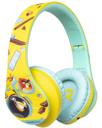 Dječje slušalice PowerLocus - P2 Kids Angry Birds, bežične, zeleno/žute - 3