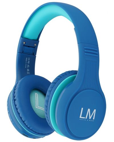 Dječje slušalice PowerLocus - Louise&Mann K1 Kids, bežične, plave - 1