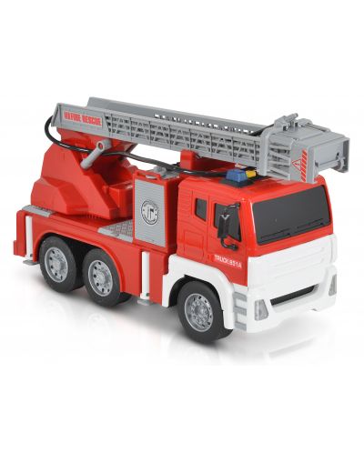 Dječja igračka Moni Toys - Vatrogasno vozilo s dizalicom, 1:12 - 2