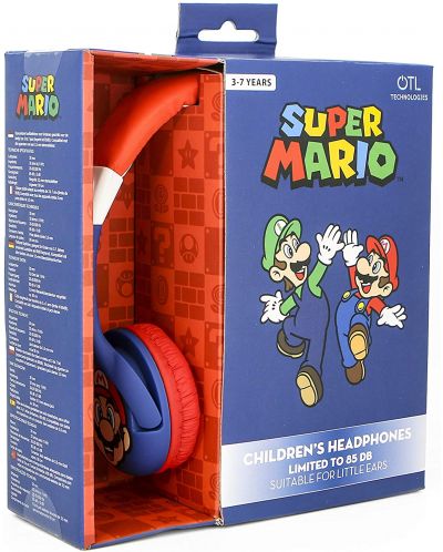 Dječje slušalice OTL Technologies - Super Mario, plave - 3