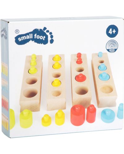 Dječja drvena igra Small Foot - Cilindri u boji - 9
