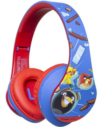 Dječje slušalice PowerLocus - P2 Kids Angry Birds, bežične, plavo/crvene - 1