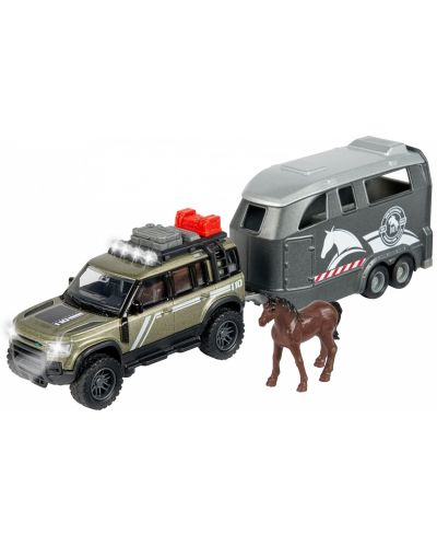 Dječja igračka Majorette - Land Rover transporter konja - 1