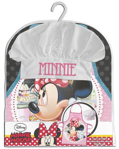 Dječji set za kuhanje Kids Licensing - Pregača i kapa, Minnie - 2