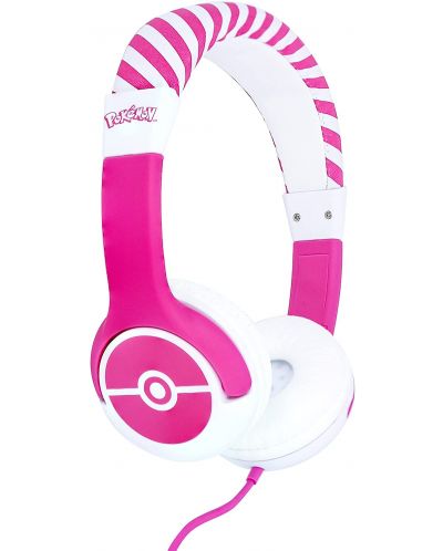 Dječje slušalice OTL Technologies - Pokemon Pokeball, ružičaste - 2